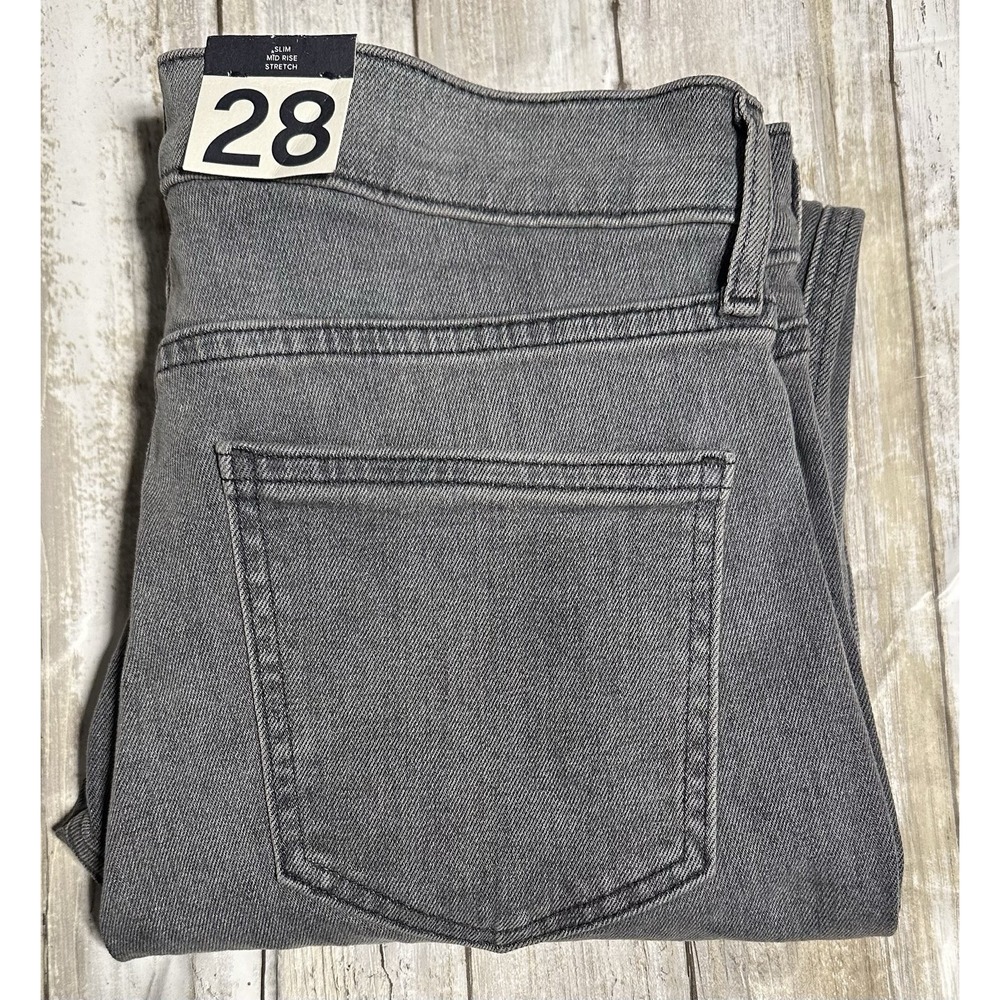 NWT Gap Women's Vintage Slim Mid‎ Rise Gray Jeans. Size 28 6 Short
